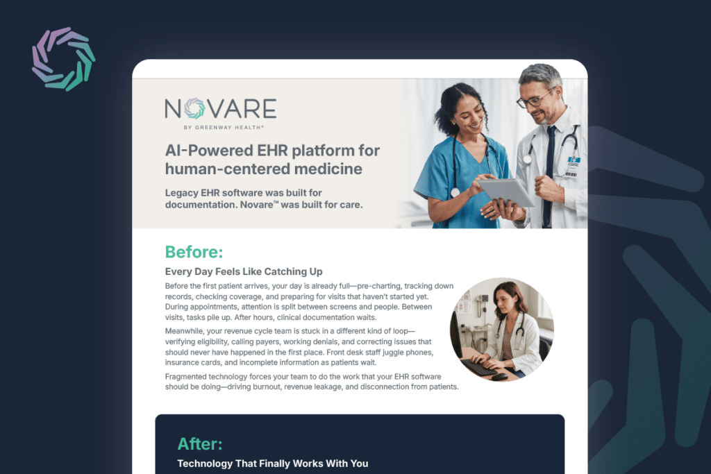 preview image of the Novare Brochure on a dark blue background
