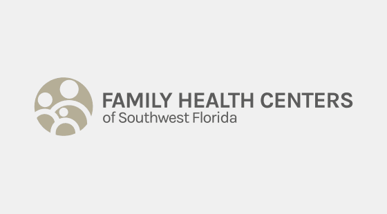 logo for Family Health Centers of Southwest Florida with a circle with people figures in it